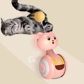 Akrobāts Šūpoles Rotaļlietas, lai Kaķiem Smieklīgi Līdzsvaru Automašīnu Kaķis Rotaļlietas Interaktīvas Kaķēns, Kucēns, Pakaļdzīšanās Rotaļlieta ar Spalvu Bumbu Cat Aksesuāri