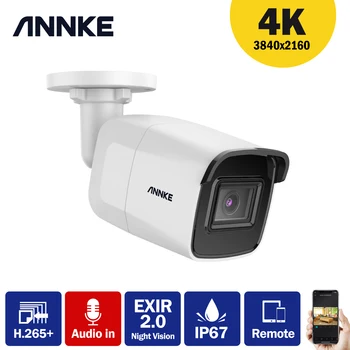 ANNKE C800 Ultra HD 8MP POE Kamera 4K Āra Iekštelpu Ūdensnecaurlaidīgu Drošības Audio Lode EXIR Nakts Redzamības Brīdinājuma e-Pastu Kamera