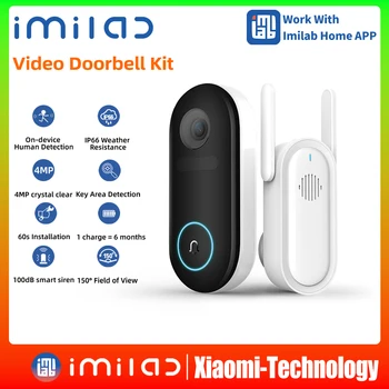 IMILAB Smart Video Durvju Kaķa Acs Komplekts 2.5 K HD 5200mAh Drošības Kameru Cilvēka Atklāšanas Tūlītēja Trauksmes Signalizācijas Ierīces Set
