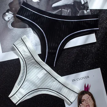 Ir 2021. Eiropas Stila Kokvilnas Sandales Sexy Mežģīņu Biksītes Modes Dobi No Acs Biksītes Ar Zemu Jostas Bezšuvju Apakšbikses Sieviešu Apakšveļa