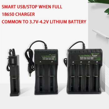 Litija Akumulatoru Lādētāju, 3,7 V 1/2/4 Slots 18650 Saderīga Ar Dažādām Litija Akumulators Universālo USB Neatkarīgu Lādētāji