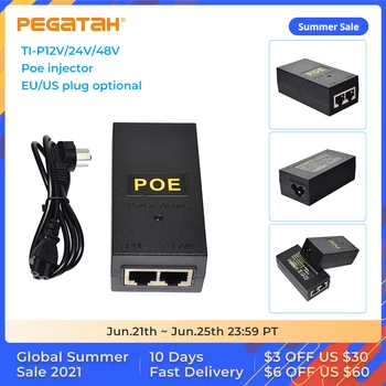 Poe inžektors Novērošanas kameru Ethernet POE Inžektors strāvas Adapteri Video novērošana Video reģistratoru ES/ASV Izvēles poe