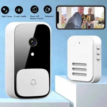 Smart Durvju Kameru, Wifi Bezvadu Nakts Redzamības Kameras Zvanu Domofons Video Dzīvokļu Durvju Zvanu Gredzenu Mājas Drošības Ierīces